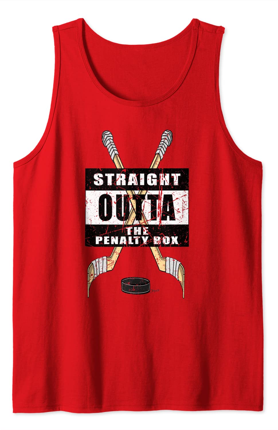 Funny Straight Outta The Penalty Box Tank Top