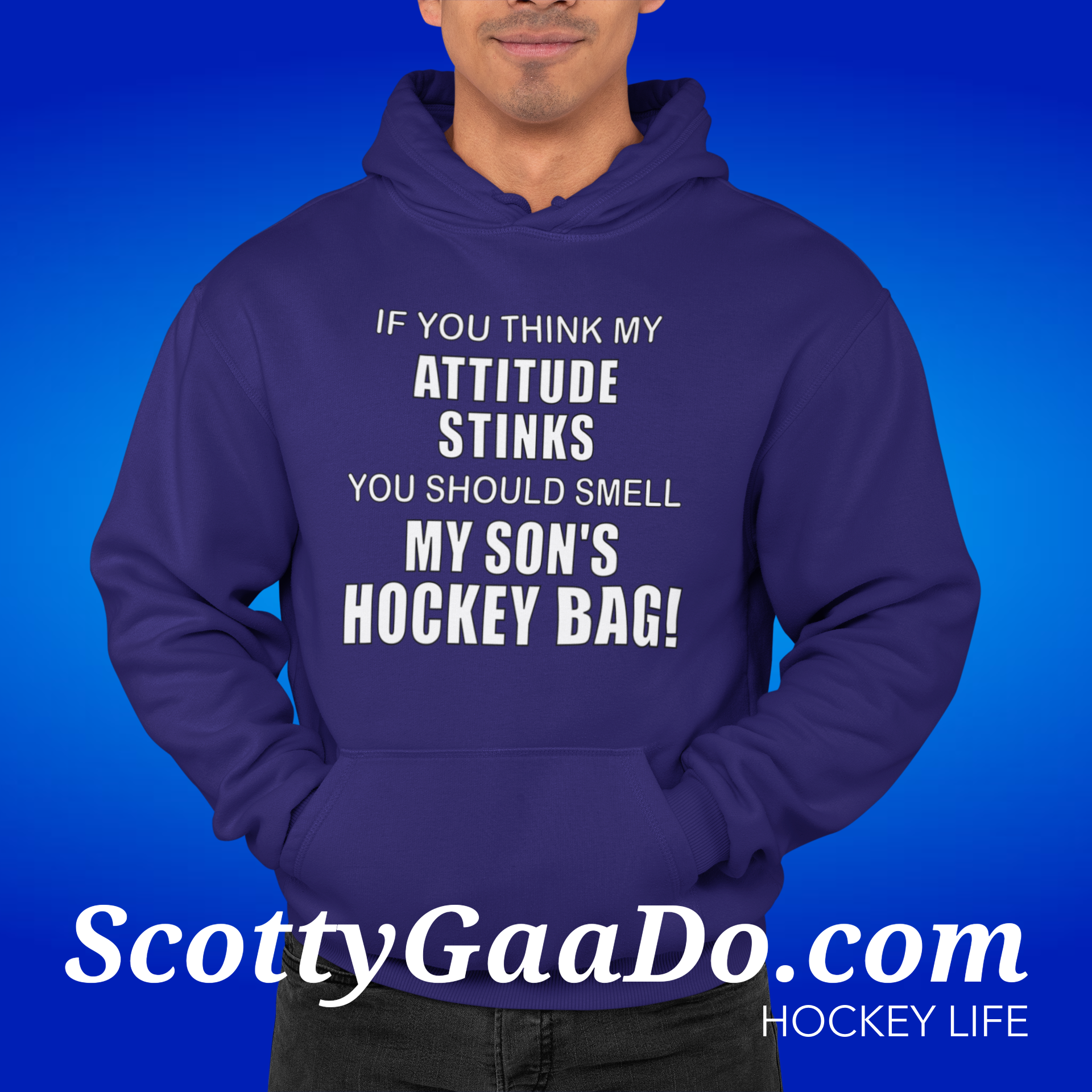 Funny SON’S HOCKEY BAG SMELL Ice Hockey Hoodie