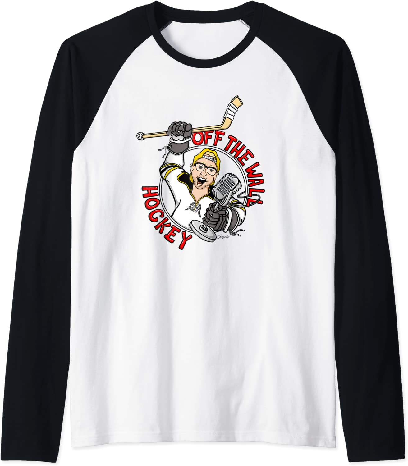 OfftheWallHockey Scottygaado Design Raglan Baseball Shirt