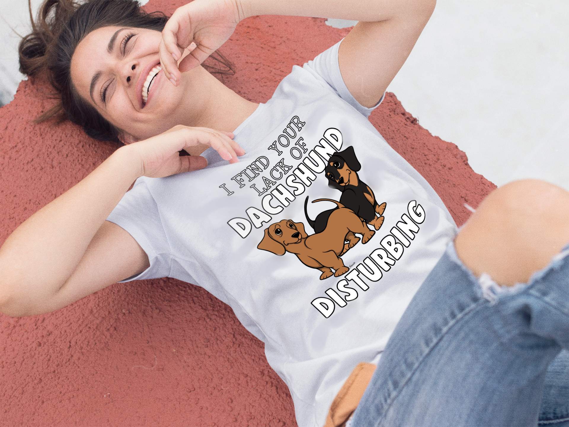 Funny I FIND YOUR LACK OF DACHSHUND DISTURBING T-Shirt